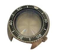 XTINKOPW 1pc Watch Modify Parts Heimdallr Solid 41.5mm Stainless Steel Turtle King Watch Case Fit NH35/36 Movement 20Bar(Black Bezel)