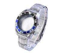 XTINKOPW 1pc Watch Parts Solid 42mm Polished Stainless Steel SBDC/Sumo Case Blue Black Bezel Suitable for NH35/36 Movement
