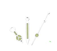 XTINKOPW 1set Watch Hands NH35 NH36 2824 2836 PT5000 8215 8205 821A DG2813 3804 Automatic Movement Watches Accessories(Silver-Green 2)