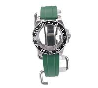 XTINKOPW 40mm Men's Diving Watch Cases Rubber Strap for Nh35 Nh34 Nh36 Nh38 Miyota 8215 Eta2824 Movement 28.5mm Dial GMT Master SUB(Green Rubber Band 5,Miyota 8215)