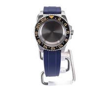 XTINKOPW 40mm Men's Diving Watch Cases Rubber Strap for Nh35 Nh34 Nh36 Nh38 Miyota 8215 Eta2824 Movement 28.5mm Dial GMT Master SUB(Blue Rubber Band 8,ETA 2824)