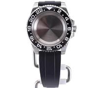 XTINKOPW 40mm Men's Diving Watch Cases Rubber Strap for Nh35 Nh34 Nh36 Nh38 Miyota 8215 Eta2824 Movement 28.5mm Dial GMT Master SUB(Black Rubber Band 12,NH34 35 36 38)