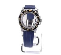 XTINKOPW 40mm Men's Diving Watch Cases Rubber Strap for Nh35 Nh34 Nh36 Nh38 Miyota 8215 Eta2824 Movement 28.5mm Dial GMT Master SUB(Blue Rubber Band 5,Miyota 8215)