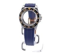 XTINKOPW 40mm Men's Diving Watch Cases Rubber Strap for Nh35 Nh34 Nh36 Nh38 Miyota 8215 Eta2824 Movement 28.5mm Dial GMT Master SUB(Blue Rubber Band 6,ETA 2824)