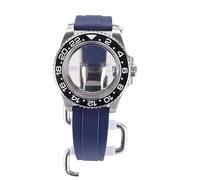 XTINKOPW 40mm Men's Diving Watch Cases Rubber Strap for Nh35 Nh34 Nh36 Nh38 Miyota 8215 Eta2824 Movement 28.5mm Dial GMT Master SUB(Blue Rubber Band 13,ETA 2824)