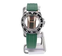 XTINKOPW 40mm Men's Diving Watch Cases Rubber Strap for Nh35 Nh34 Nh36 Nh38 Miyota 8215 Eta2824 Movement 28.5mm Dial GMT Master SUB(Green Rubber Band 6,ETA 2824)
