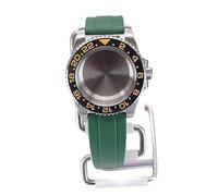XTINKOPW 40mm Men's Diving Watch Cases Rubber Strap for Nh35 Nh34 Nh36 Nh38 Miyota 8215 Eta2824 Movement 28.5mm Dial GMT Master SUB(Green Rubber Band 16,ETA 2824)