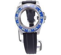 XTINKOPW 40mm Men's Diving Watch Cases Rubber Strap for Nh35 Nh34 Nh36 Nh38 Miyota 8215 Eta2824 Movement 28.5mm Dial GMT Master SUB(Black Rubber Band 1,NH34 35 36 38)