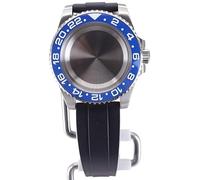 XTINKOPW 40mm Men's Diving Watch Cases Rubber Strap for Nh35 Nh34 Nh36 Nh38 Miyota 8215 Eta2824 Movement 28.5mm Dial GMT Master SUB(Black Rubber Band 4,ETA 2824)