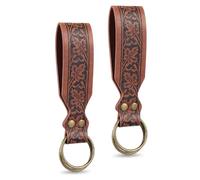 Xtinmee 2 Pcs Leaf Skirt Hikes Medieval Skirt Hike Renaissance Accessory for Medieval Viking Cosplay Costumes, Brown, About 6 x 2 x 0.4 inches/ 15 x 4 x 1 cm