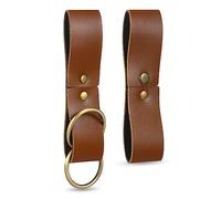 Xtinmee 2 Pcs Skirt Hikes Mug Holder Renaissance Belt Accessories Mug Tankard Strap for Medieval Viking Cosplay Costumes(Brown)