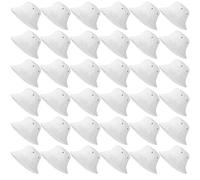Xtinmee 36 Pcs Bucket Hats Bulk Washed Cotton Foldable Bucket Hat Wide Brim Sun Hats for Women Men Beach Tie Dye DIY, White, L