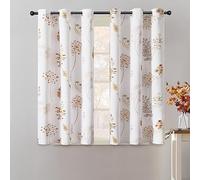 XTMYI Burnt Orange Kitchen Curtains 45 Inch Length,Boho Colorful Short 80% Blackout Small Window Curtains 2 Panel Sets