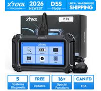 XTOOL D5S OBD2 Diagnostic Tool for 4 Systems Engine/ABS/Airbag/Transmission, with 16 Resets on Oil/Brake/SAS/BMS/ABS/DPF/TPMS/Throttle, Full EOBD/OBD2 Functions, CAN FD/FCA, AutoVin, Lifetime Updates