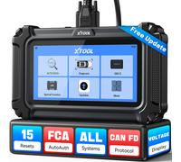 XTOOL D6 OBD2 Scanner, 2026 Full System Diagnostic Scan Tool, Free Update Car Scanner with 15 Services, Crank Sensor Relearn, Throttle Relearn, Oil Reset, ABS Bleed, FCA & CAN FD