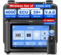 XTOOL D7W Wireless Car Diagnostic Tool, 2026 Bidirectional OBD2 Scanner with Full System Diagnosis & ECU Coding, Automotive Fault Code Reader Featuring V.A.G Guide, PMI, 39+ Resets & 3-Year Updates
