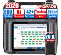 XTOOL D8W OBD2 Scanner Diagnostic Tool Wireless Bidirectional Scan Tool with Topology, ECU C0ding, 42 Reset, Active Tests, Crankshaft Relearn, All System PMI, CANFD/DoIP FCA, 3-Yr Update
