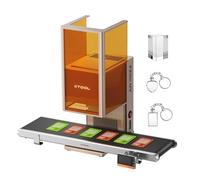 xTool F2 Ultra UV Engraving Machine bundle with Auto Streamline Conveyor & K9 Rectangle Crystal Glass Blanks (1Pcs) & K5 Heart Keychain Blanks (10Pcs) & K5 Rectangular Keychain Blanks (10Pcs)