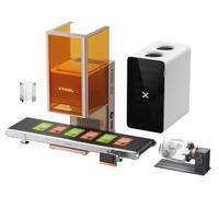 xTool F2 Ultra UV Laser Engraving Machine bundle with Auto Streamline Conveyor & RA3 Rotary Attachment & SafetyPro AP2 Smoke Purifier & K9 Rectangle Crystal