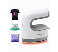 xTool Mini Heat Press Machine - Ultra Light Portable Small Heat Press with 200K NTC Faster Heating & 4-Layer Protection, Mini Iron for Crafting, T-Shirts, Shoes, Hats, DIY Heating Transfer Projects