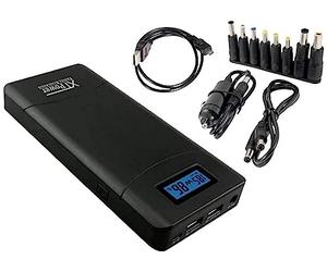XTPower® XT-20000QC3 Powerbank Modern DC + USB QC3 Battery with 20100 mAh - 1x USB, 1x USB QC3 and DC Connection from 5 to 24 V 65 W Max. - Power Bank for Laptop, Tablet, iPhone, Galaxy, etc.