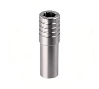 XTPTFABS Screwdriver Extension Pole Adapter Sleeve,Solid Stainless Steel