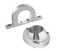 XTPTFABSS Universal 2" Swivel Base Floor Mount & 2" Column Polished Aluminum keyed Steering Column Mount Combo Compatible with Vehicles with 2" Diameter Steering Columns