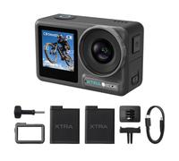 Xtra Dual Battery Bundle, 1/1.3" Sensor & 4K Cinematic Video，4K/120fps Video, Night View Mode, Ultra Waterproof to 52 ft, 360 Lock, TiltGuard, MotionMaster,Hyper Stabilization