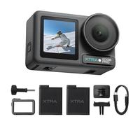 Xtra Edge Pro Dual Battery Bundle - 1/1.3" Sensor, 65ft Waterproof, 216-Min Battery, 4K/120fps Night Video, Smart Tracking, 32x Slow Motion for Outdoor Sports Vlogging Camera