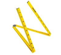 XTrade 1m Folding Rule - Metric & Imperial (39in) | High Visibility Yellow ABS Plastic Measuring Stick | Durable, Compact, Easy-Fold Ruler for Trade & DIY