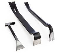 XTrade 3-Piece Pry Bar Set - 8″, 14″ & 15″ Demolition Bars | Heat-Treated Carbon Steel | Nail Puller, Wrecking & Utility Bars for Demolition, DIY, and Construction