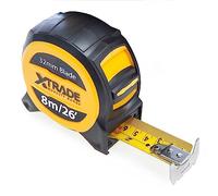 XTrade 8m /26ft Heavy Duty Pro Tape Measure with 32mm Width Double Sided Metric & Imperial Blade, X0900004