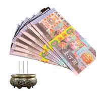xtraditional collection symbolic currency cultural paper sheets ritual festival decorative worship sacrifice artifact memorial respect ensemble kit ceremony accessory offering set ancestor , Ten