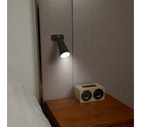 Xtralite Geo Optic Led Black Table Lamp Rechargeable Multi-Functional Magnetic Freestanding & Wall Wireless Dimmable Light