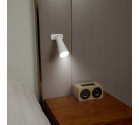 Xtralite Geo Optic Table Lamp, Reading Lamp, Wall Lamp, Wireless, Usb Rechargeable, Dimmable, Magnetic Detachable, White
