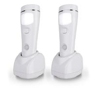 Xtralite NiteSafe Sensor II Rechargeable Night Light - 4 Function Motion Sensor LED Nightlight, Power Failure Light, Torch and Work Light - Twin Value Bundle