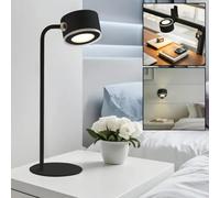 Xtralite Rechargeable Magnetic Desk & Bedside Lamp, Wireless LED Wall Light, Dimmable, 3 Colour Modes, Portable USB-C Reading Light, Black