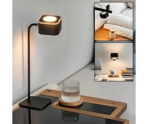 Xtralite Rechargeable Wireless Wall Light, Magnetic LED Bedside Reading Lamp, USB-C Dimmable Stick On Light with 3 Colour Modes, Black