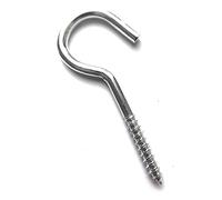xtralotz M6 Screw in Hooks Heavy Duty Ceiling Cup Hook 80mm Self Tapping Large Steel Galvanised Hook for Hanging 5 PCS