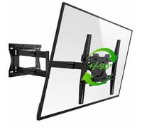 XTRARM TV beugels, extra lange Zwenkarm, beugel met een extra groot bereik, draaibar flexibiliteit voor middelgrote en grote tv, uitgebreide VESA-normen, TV beugel (zwart/120cm/40kg/VESA max 400/Flex)