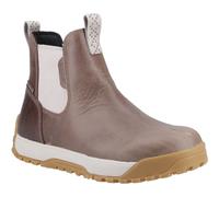 XTRATUF Ankle Deck Boot Leather Womens Stone Wellington Boots - Grey - Size UK 7