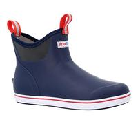 XTRATUF | Ankle Deck Boot | Men's | Waterproof Boots | Navy/Red 9