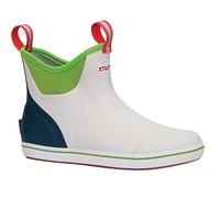 XTRATUF Men's Waterproof Slip Resistant Breathable Lightweight Rubber Performance Ankle Deck Boat Fishing Boots, Grey, 7 UK