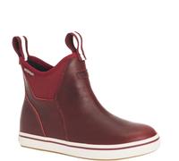 Xtratuf Women's 6 In Leather Ankle Deck Boot Cabernet 5.5, Red, 5.5