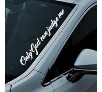 XTRAYXRAY Only God Can Judge Me Windshield Banner Sticker Funny Sticker Decal for Car Truck Window White 23 inches