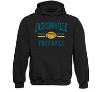 Xtreme Apparrel Team Retro Vintage Men's Hoodie Sweatshirt for Football Fans, Jacksonville - Black Hoodie, 5XL