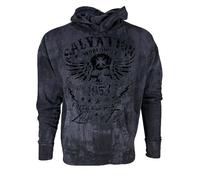 Xtreme Couture Archaic By Affliction Unisex Oversized Boxy Pullover Hoodie Black Tide, Black, L