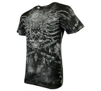 Xtreme Couture by Affliction Men T-Shirt Iron Bones Skulls Biker MMA Gym S-4X$40, Black, XL