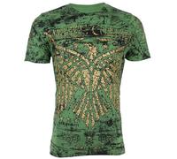 Xtreme Couture by Affliction Men's T-Shirt Connect Eagle Wings Green, Green, Large