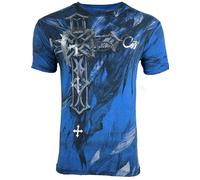 Xtreme Couture by Affliction Men's T-Shirt Faith Driven, Blue, XL